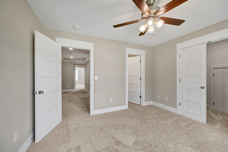 New construction at 194 Pipers Ridge West upstairs bedroom with huge closets