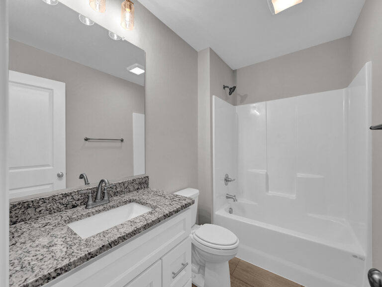 4017 Poindexter Ave, New construction by Dream Builders WS. View of the second bathroom upstairs.