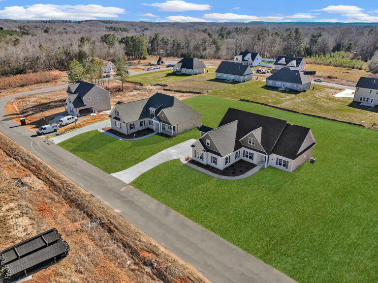 302 Wynnfall Dr, Lexington NC. Aerial view of property and surrounding homes.
