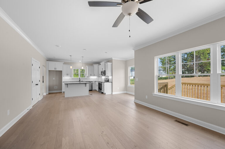 245 Painted Trails, Wynnfall Subdivision, photo of the large open family living, dining and kitchen.