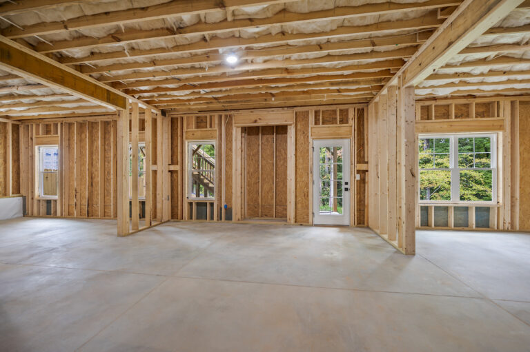 543 Barrett Road, photo of extra unfinished space in lower level.